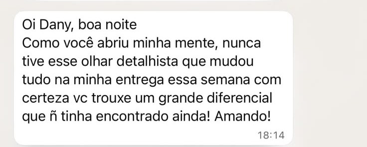Depoimento de aluna do MDE
