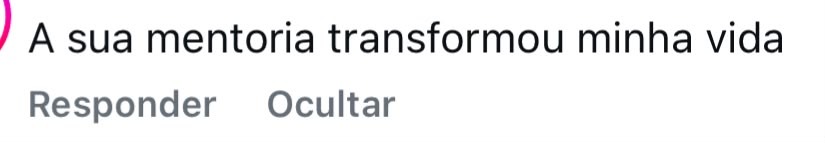 Depoimento de aluna do MDE